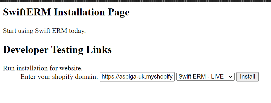 SwiftERM Installation Page SwiftERM Installation Page